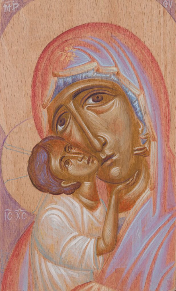 Glikofilousa Virgin Mary and Jesus Christ
